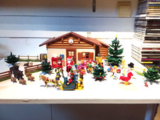 PLAYMOBIL MAISON DU PÈRE NOËL CUSTOM/ LUTIN SAPINS CADEAUX TRAÎNEAU ENFANTS
