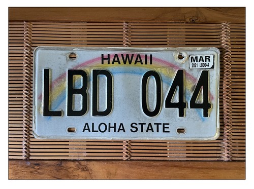 Plaque immatriculation hawai - plaque,