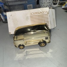 Vintage Tamco 1970s gold SOUNDWAGON VW Bus Record Player w/Box 