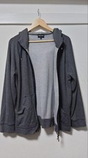 Giorgio Armani Full-Zip Hooded Jacket Blouson Men Size 54 Gray 
