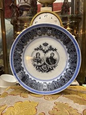 ceramis leopold II et marie henriette king of the belgians 19th century plate