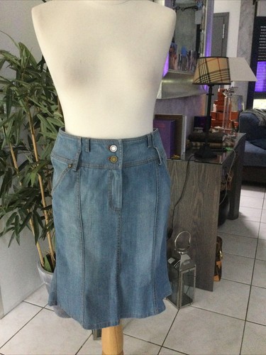Jupe tulipe jean bleu - tulipe,