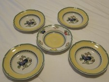 Villeroy & Boch FRENCH GARDEN Fleurence 9" Salad/Cereal Bowl Set Of 5