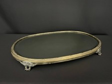 Plateau miroir ovale de style