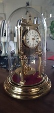 Pendule SCHATZ 1881 sous dome laiton 400 jours rotor horizontal Germany 70 