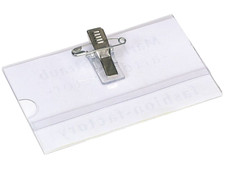 10 badges porte nom 92x57mm