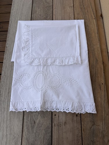 Drap blanc lit bébé - drap,