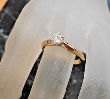 Bague solitaire or jaune  18K