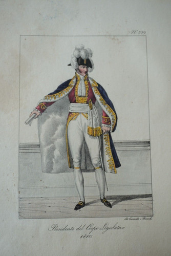 Belle litho couleur costume - litho,