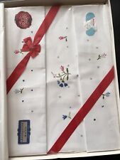 Bassetti Vintage 70’s Flat Sheet Double & 2 Pillow Cases Retro Hand embroidered