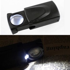 Mini Loupe de Poche Avec LED Lumière Microscope Bijoutier Horloger 30x