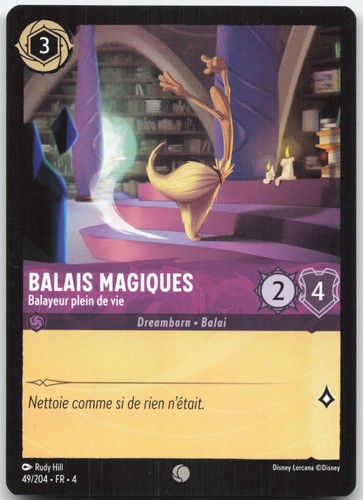 Carte lorcana balais - carte, magiques