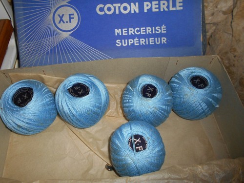 Lot pelotes coton perlé - 5,