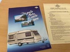 1991 HOBBY  CARAVAN RANGE SALES BROCHURE AS SHOWN
