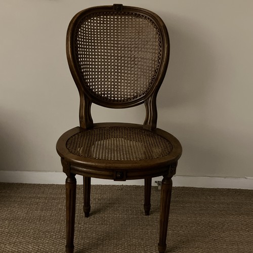 Chaise bois rotin marron - et,