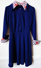 Superbe ROBE pur vintage BLEU