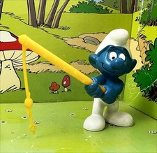 The Smurfs - Bully - 20101 Fisher Smurf (Yellow Fishing Rod)