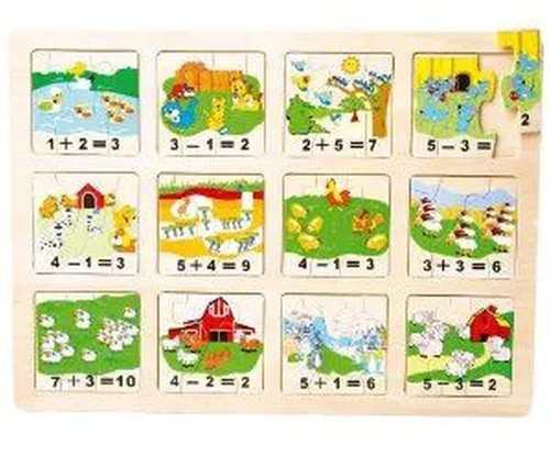 Puzzle éducatif calcul - calcul,