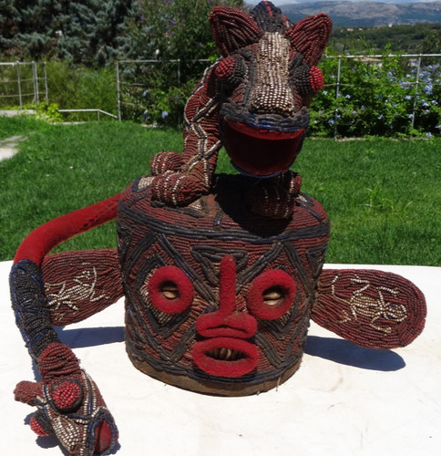Cimier coiffe bamiléké - cimier,