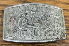 Old Drink Coca Cola in Bottles Belt Buckle (Hamlin Belt Co. Greensboro, N.C.)