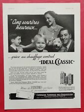 Chauffage central IDEAL CLASSIQUE  Compagnie Nationale des Radiateurs  1938