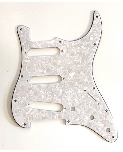 Pickguard white pearl 11trous - white,