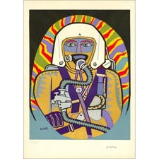 LHOTE André - Lithographie originale  "L'âge mécanique" 70x49cm - 1959