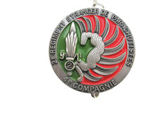 INSIGNE DE BERET DES PARACHUTISTES LEGION ETRANGERE 2° REP 4° COMPAGNIE