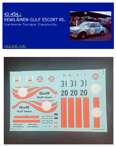 Decal ford escort gr2 - decal,