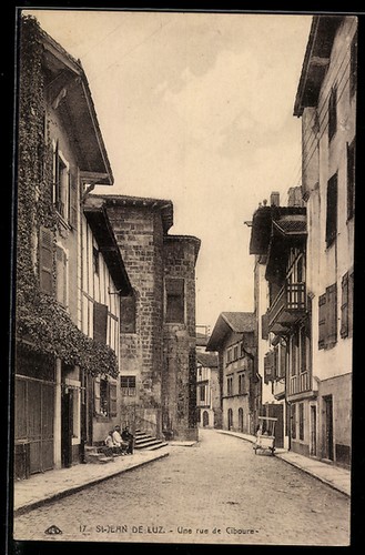 Cpa jean luz une rue - cpa, de