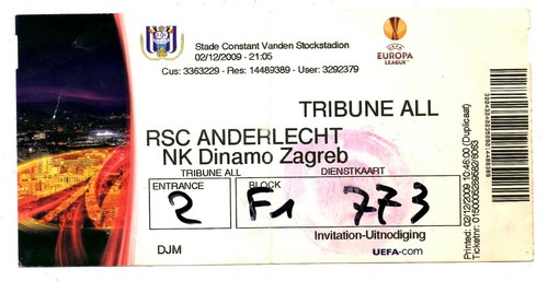 Ticket rsc anderlecht - ticket,