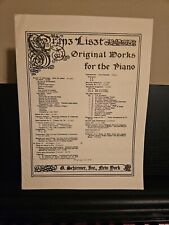 Franz Liszt Etude in D Flat "Un Sospiro" Piano Sheet Music Score Schirmer