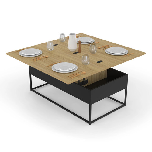 Table basse plateau relevable