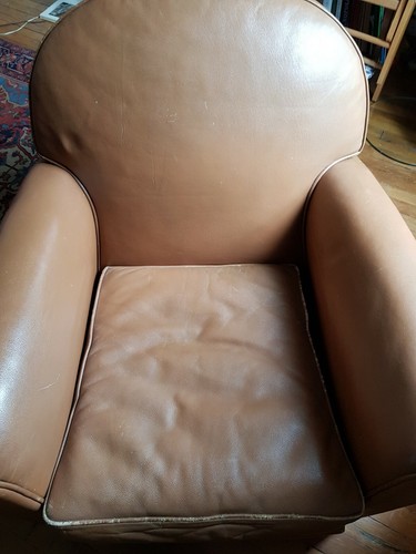 Fauteuil club cuir coloris - cuir,