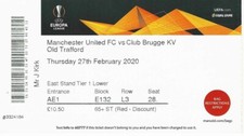 Ticket EL 19-20 Manchester United - Club Brugge ( FC Bruges )