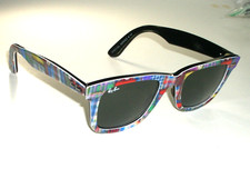 RAY BAN RB2140 SS#10 50[]22 HAND MADE MULTI-COLOR G15 UV WAYFARER SUNGLASSES
