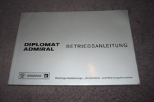 Operating Instructions Manual Opel Diplomat/Admiral B 09/75 Unused