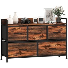 HOMCOM Commode 98x29x63cm Brun