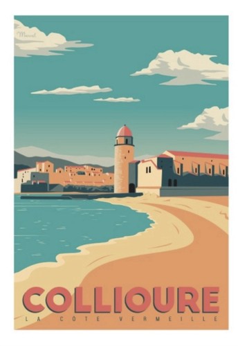 Affiche collioure style - affiche,