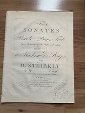 STEIBELT Daniel, Trois Sonates