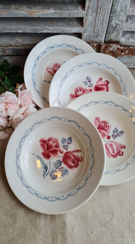 Anciennes assiettes creuses - 4,