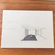 Vintage 1960s Mies Van Der Rohe Berlin Building Study Sketch Knoll Barcelona 