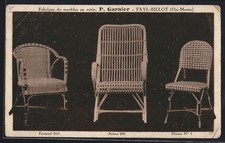 Old postcard Fayl-Billot, rattan armchairs and chairs by P. Garnier 