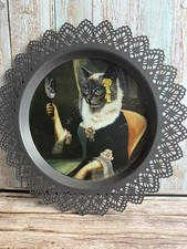Victorian Cat Portrait Tray  Plate Skurar IKEA Thierry Poncelet Retired & Rare