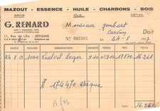 1957 ESSENCE OIL OIL CHARCOALS G FOX IN BETHUNE - M. JOMBART A CAR