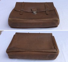 SACOCHE - P.T.T - CARTABLE CUIR - SAC D'ECOLE - MUSETTE - ANCIEN - VINTAGE