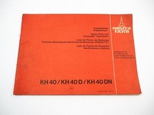 Deutz Fahr KH 40 40D 40DN Rotary Tedder Spare Parts List Spare Parts List 1978