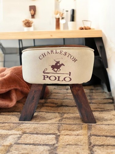 Tabouret ottoman cuir - en,