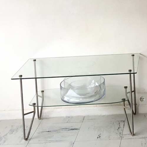 Table basse salon - table, verre
