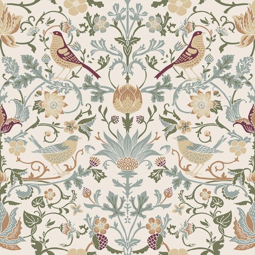 Papier peint fleurs beige film - papier,